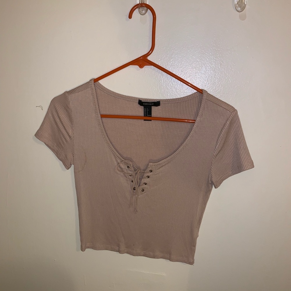 Tan crop top